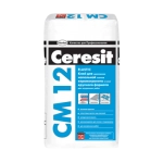 CERESIT CM-12 Еластична клеюча суміш для плитки і керамограніта, мішок 25 кг
