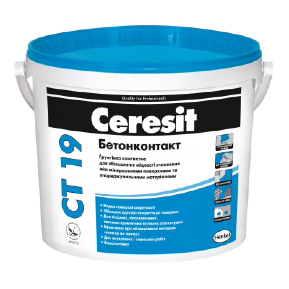 CERESIT CT-19 Грунтовка адгезионная Бетонконтакт, 15кг