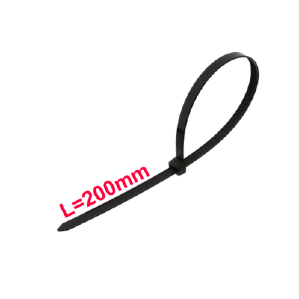 Хомут ХКН-L 2,5х200 нейлон чорний