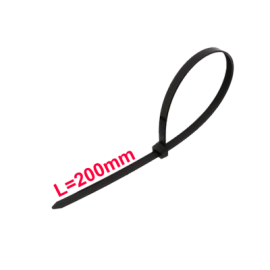 Хомут ХКН-L 2,5х200 нейлон чорний