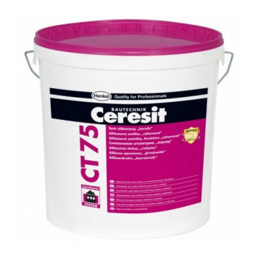 CERESIT CT-75 (2мм) БАЗА Штукатурка декоративна силіконова короїд, 25кг