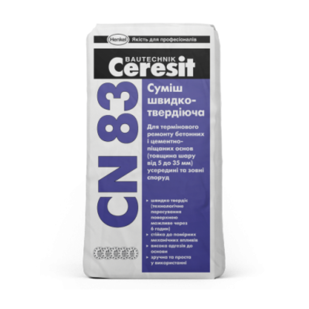 CERESIT СN-83 швидкотужавіюча суміш, мішок 25 кг