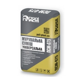 ПОЛІПЛАСТ ПСМ-075 Кладочна суміш універсальна 25кг