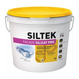 SILTEK  Faсade Pro Silicat Фарба силікатна фасадна 9л