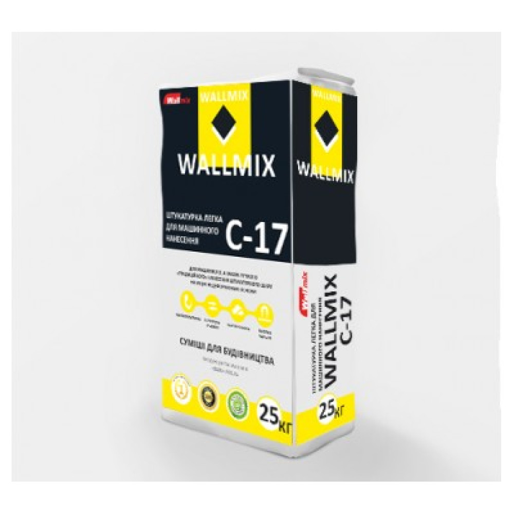 Wallmix C17 Штукатурка цементно-вапняна легка. (машинного  нанесення)