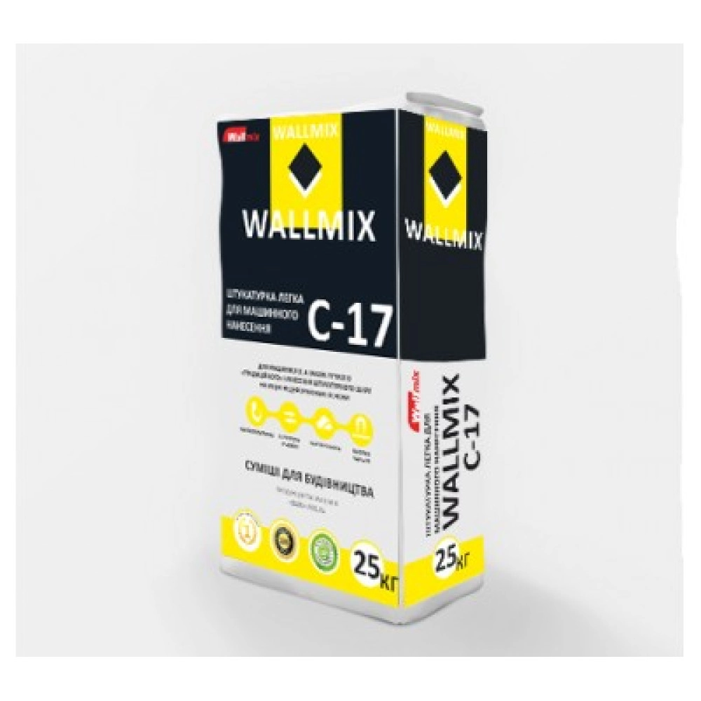 Wallmix C17 Штукатурка цементно-вапняна легка. (машинного  нанесення)