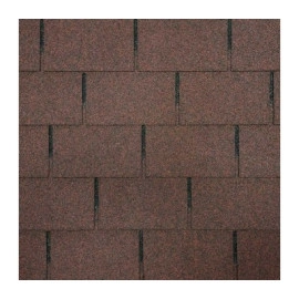 Бітумна черепиця SIM SHINGLE "4-TAB" QUADRIATERIAL (2,61 м.кв.) ЧЕРВОНО КОРИЧНЕВИЙ