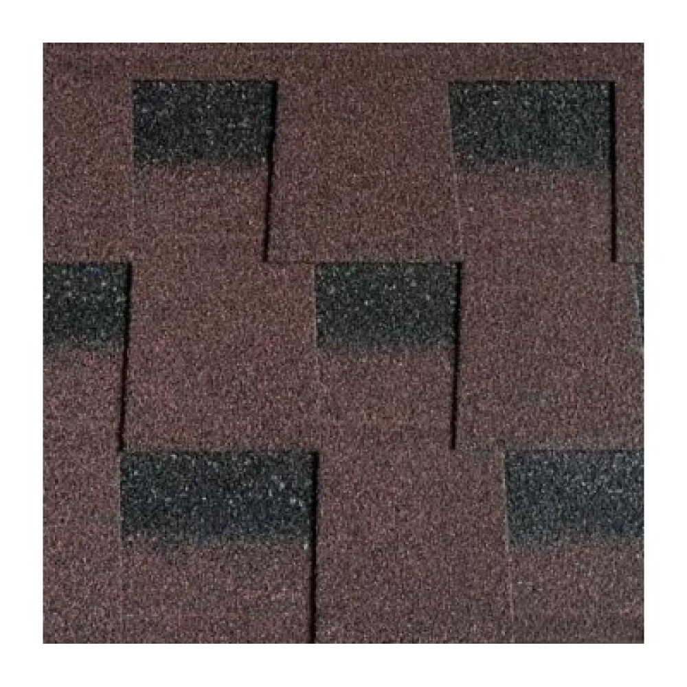 Бітумна черепиця SIM SHINGLE "EFFECT" (2,52 м.кв.) ЧЕРВОНО КОРИЧНЕВИЙ