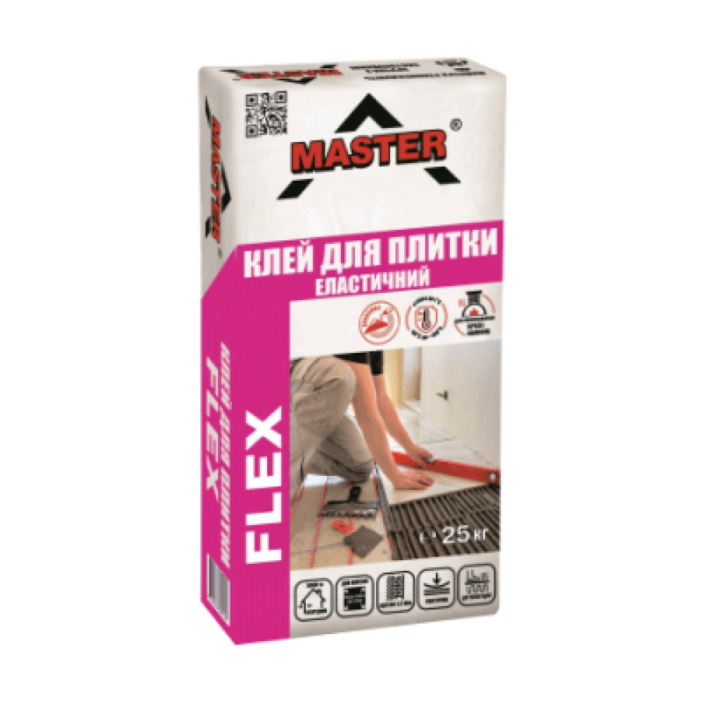 MASTER  FLEX Еластичний універсальний клей для облицювання камінів і теплих підлог, 25 кг
