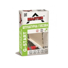 MASTER G - START Стартова штукатурка для внутрішніх робіт на основі гіпсу (товщина нанесення 30 мм шар), 30 кг