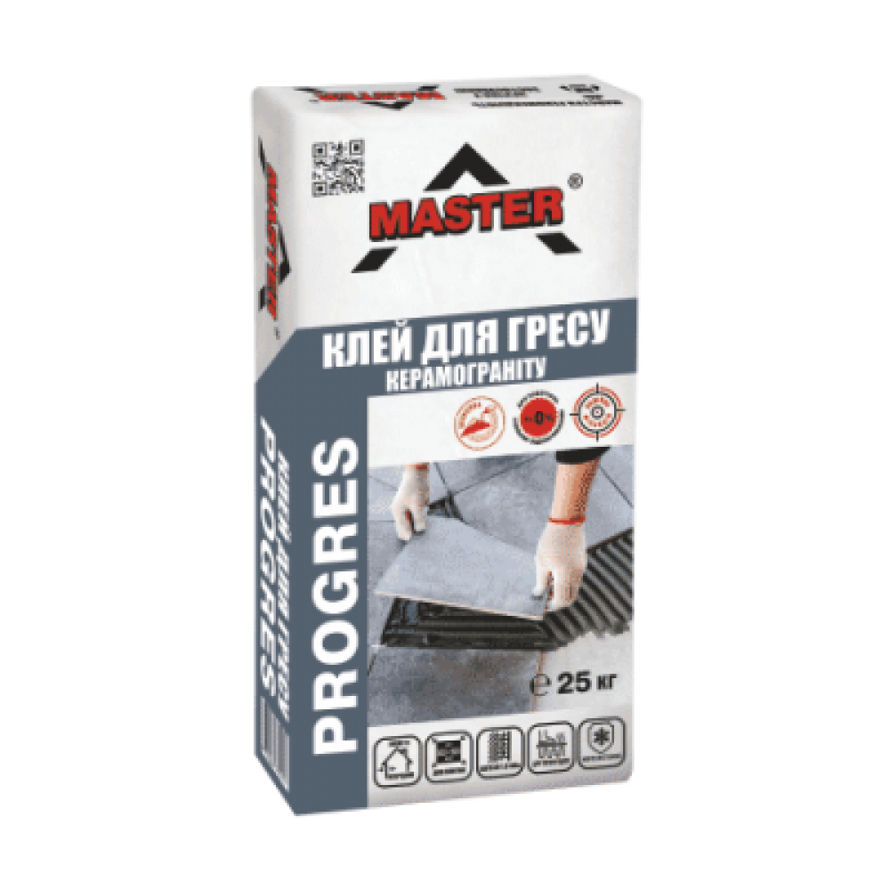MASTER PROGRES Клей для приклеювання плит з керамограніту, 25кг