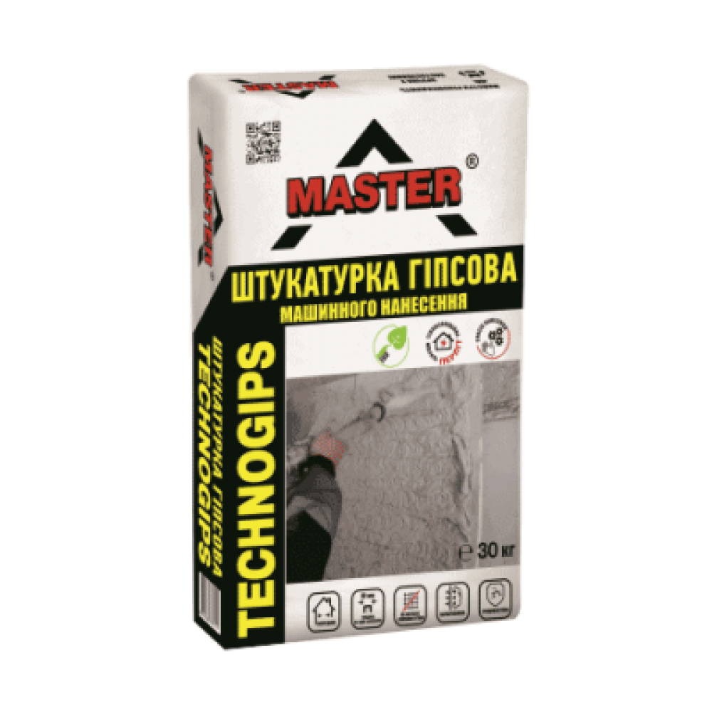 MASTER TECHNOGIPS Штукатурна суміш машинного та ручного нанесення, 30кг
