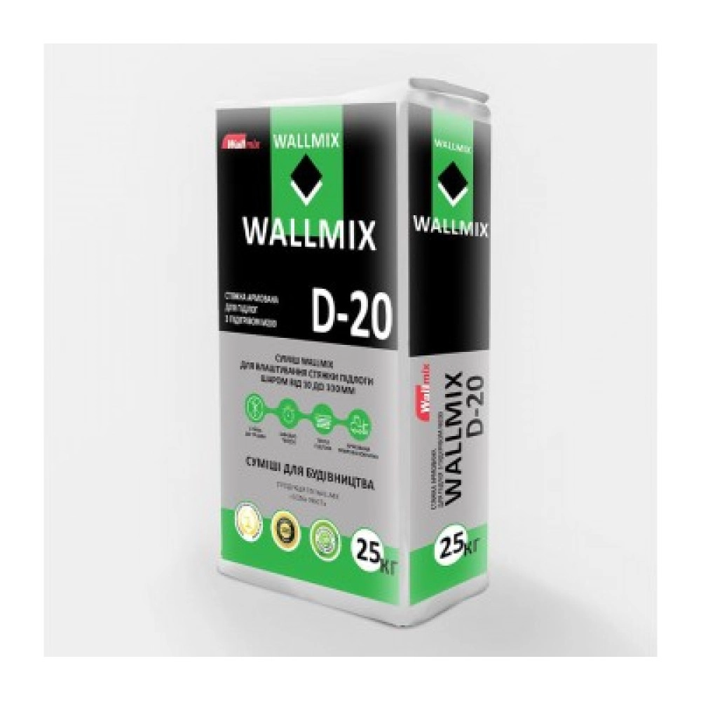 Wallmix D20 Стягування армоване для полови з підігріванням. М-200