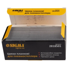 Цвяхи планкові 50×1.25×1мм для пневмостеплера 5000шт SIGMA (2818501)