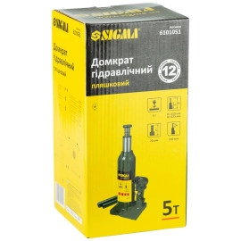 Домкрат гідравлічний пляшковий 5т H 210-420мм SIGMA (6101051)