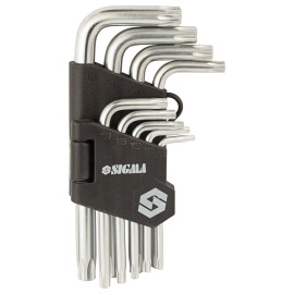 Ключі TORX 9шт T10-T50 мм CrV (короткі з отвором) SIGMA (4022211)