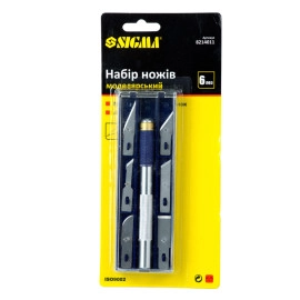 Набір ножів моделярських 6шт + тримач SIGMA (8214011)