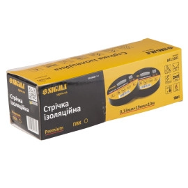 Стрічка ізоляційна ПВХ (чорна) 0.13мм×19мм×10м Premium SIGMA (8411601)