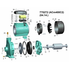 Насос відцентровий 4.0кВт Hmax 39м Qmax 900л/хв 2" LEO 3.0 ACm400C2 (775272)