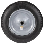 Колесо для тачки безкамерне поліуретанове 14" (3.50-8) 370×80мм вісь Ø16мм довжина 90мм FLORA (5058364)