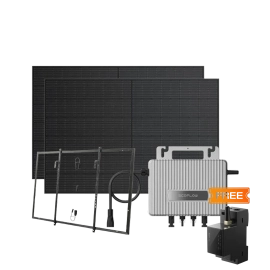 Комплект EcoFlow STREAM Microinverter/2*400W Rigid Solar Panel Combo/Розумний лічильник Smart Meter/Система кріплень для сонячних панелей Balcony Hook Kit