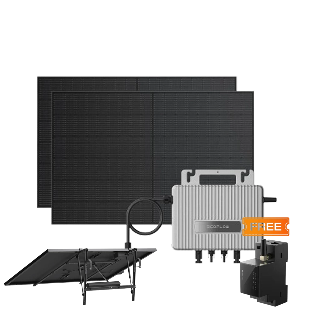 Комплект EcoFlow STREAM Microinverter/2*400W Rigid Solar Panel Combo/Розумний лічильник Smart Meter/Автоматичний сонячний трекер EcoFlow Single Axis Solar Tracker