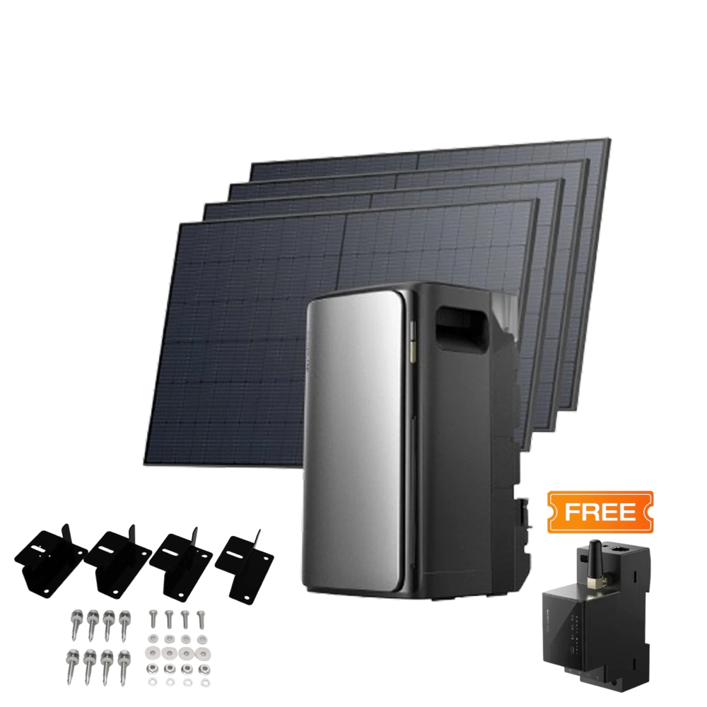 Комплект EcoFlow STREAM ULTRA/Solar Panel 4*400/Cистема кріплень EcoFlow Rigid Solar Panel Mounting Feet/Розумний лічильник Smart Meter