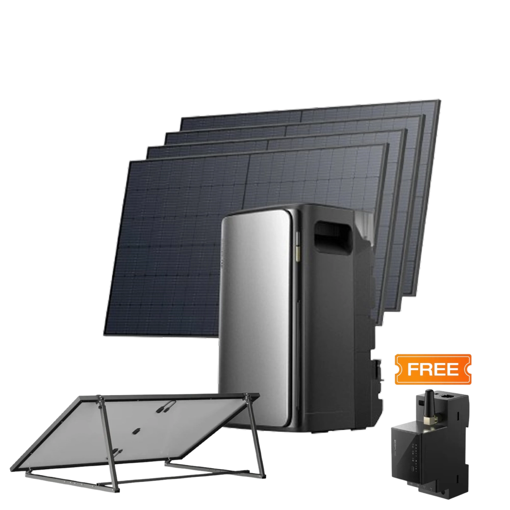 Комплект EcoFlow STREAM ULTRA/Solar Panel 4*400/Регульований кронштейн для сонячних панелей/Розумний лічильник Smart Meter