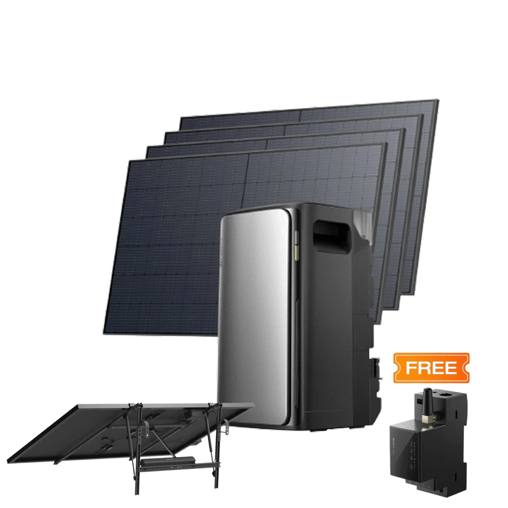 Комплект EcoFlow STREAM ULTRA/Solar Panel 4*400/Сонячний трекер EcoFlow Single Axis Solar Tracker/Розумний лічильник Smart Meter