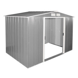 Сарай металевий ECO 320x302x196 см сірий з білим
