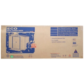Сарай металевий ECO 320x302x196 см сірий з білим