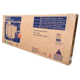 Сарай металевий ECO 320x302x196 см сірий з білим