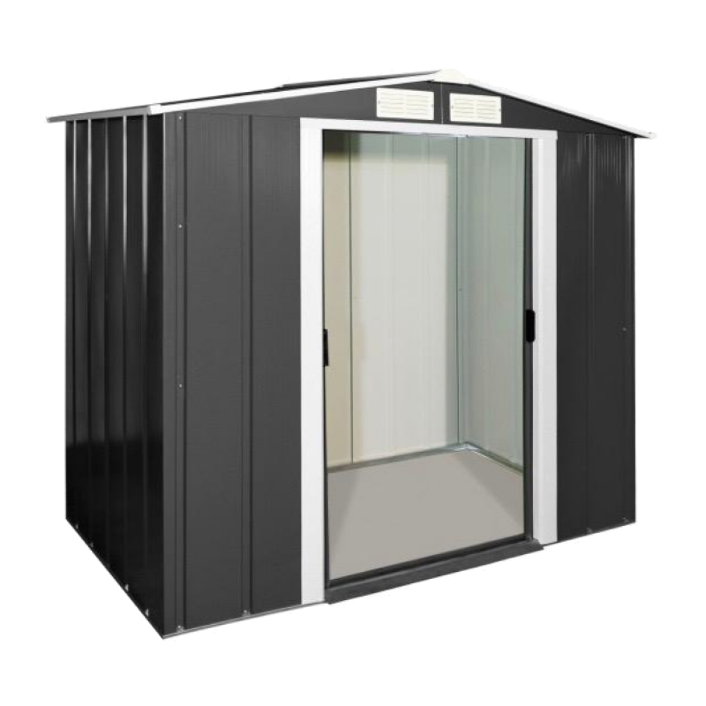 Сарай металевий ECO 202x182x181 см сірий з білим Сарай для саду дачі Хозблок Госпблок для саду