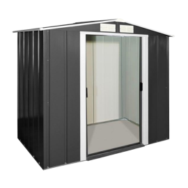 Сарай металевий ECO 202x182x181 см сірий з білим Сарай для саду дачі Хозблок Госпблок для саду