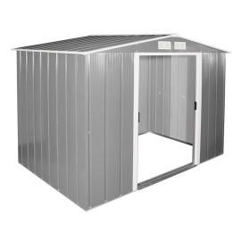 Сарай металевий ECO 320x241x196 см сірий з білим