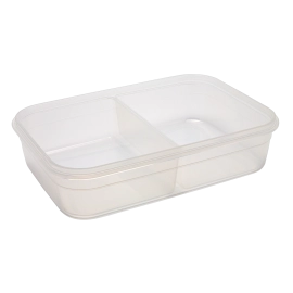 Контейнер Fresh Box  2 відсіки 0,5 л + 0,5 л прозорий