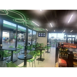 Крісло Papatya Opal матове жовте, база хром