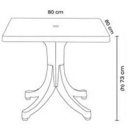 Стіл квадратний Papatya Фаворит 80x80 білий