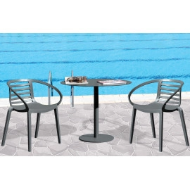 База стола Lotus Round d45x73 см антрацит Papatya