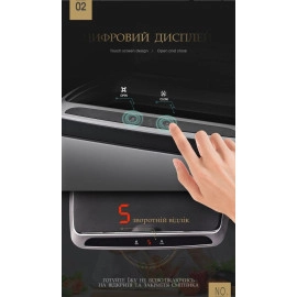 Сенсорне відро для сміття JAH 30 л прямокутне з внутрішнім відром срібний металік