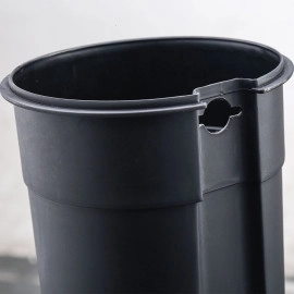 Відро для сміття з педаллю Nordic Style JAH 5 л кругле срібний металік з внутрішнім відром