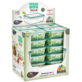 Контейнер Fresh Box прямокутний 1,4 л прозорий Irak Plastik