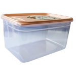 Контейнер Flexy Box прямокутний 1,3 л прозорий кришка помаранчева Irak Plastik