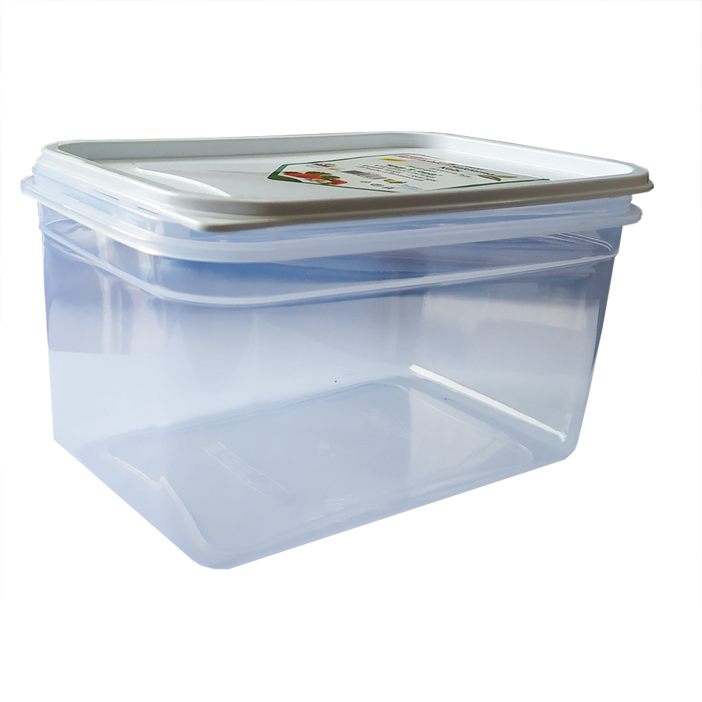 Контейнер Flexy Box прямокутний 1,3 л прозорий кришка біла Irak Plastik