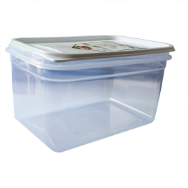 Контейнер Flexy Box прямокутний 1,3 л прозорий кришка біла Irak Plastik