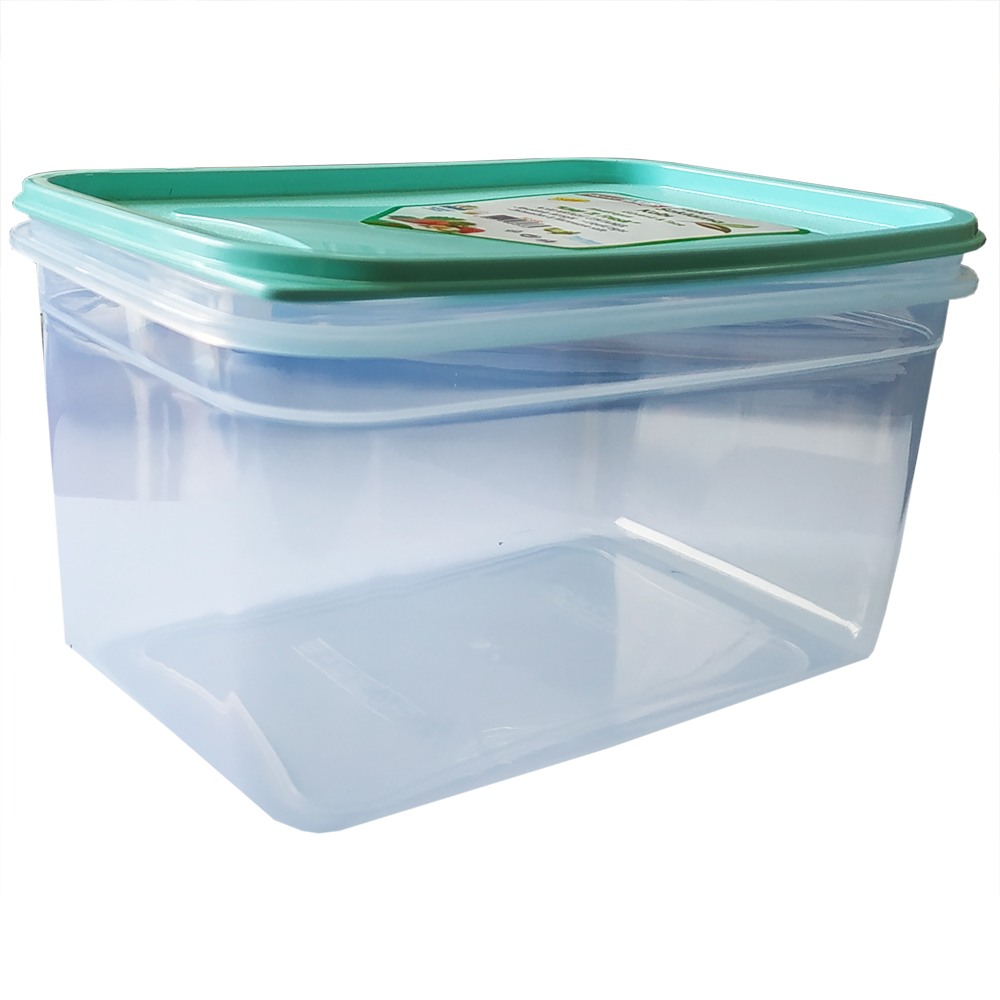 Контейнер Flexy Box прямокутний 1,3 л прозорий кришка бірюзова Irak Plastik