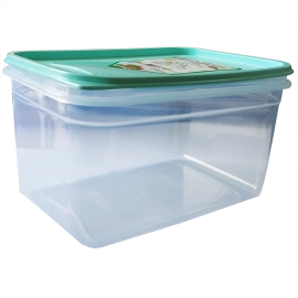 Контейнер Flexy Box прямокутний 1,3 л прозорий кришка бірюзова Irak Plastik