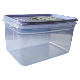 Контейнер Flexy Box прямокутний 1,3 л прозорий кришка бузкова Irak Plastik