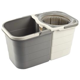 Набір для прибирання Planet Spin Mop Duo 19 л кремово-сірий