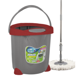 Набір для прибирання Planet Spin Mop Joker 15 л сірий з червоним